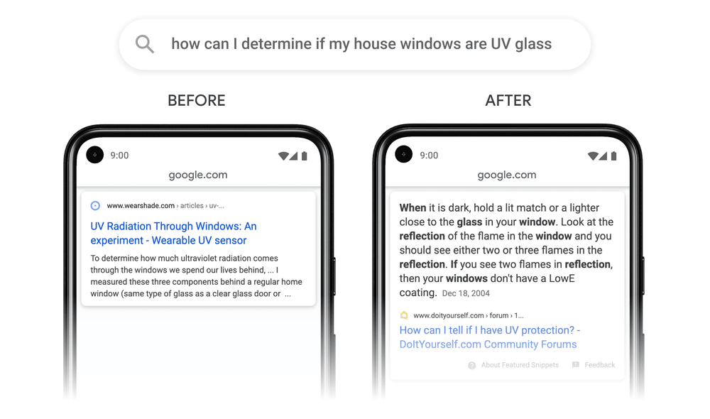 Passage Indexing: An example of how it should appear in search, from Google